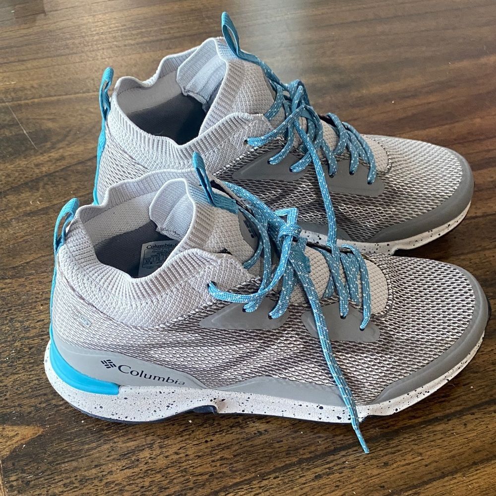 Columbia Vitesse Mid OutDry Hiking Shoes Gray Blue Women’s 9.5 Waterproof